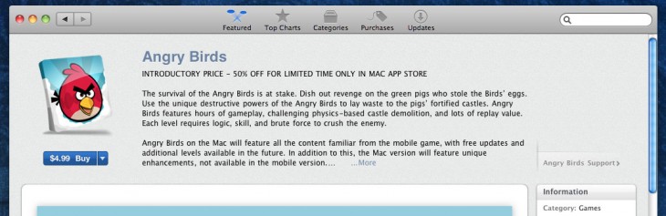 angry birds 1 for mac os x 10.4 download